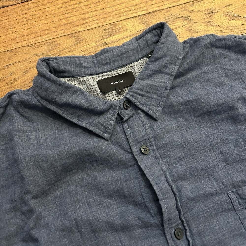 Vince Double Layered Flannel Lined Soft Button Up Shirt 2XL